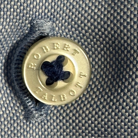 Robert Talbott Carmel oxford cloth blue XL shirt, contrasting placket, cotton - Picture 5 of 11